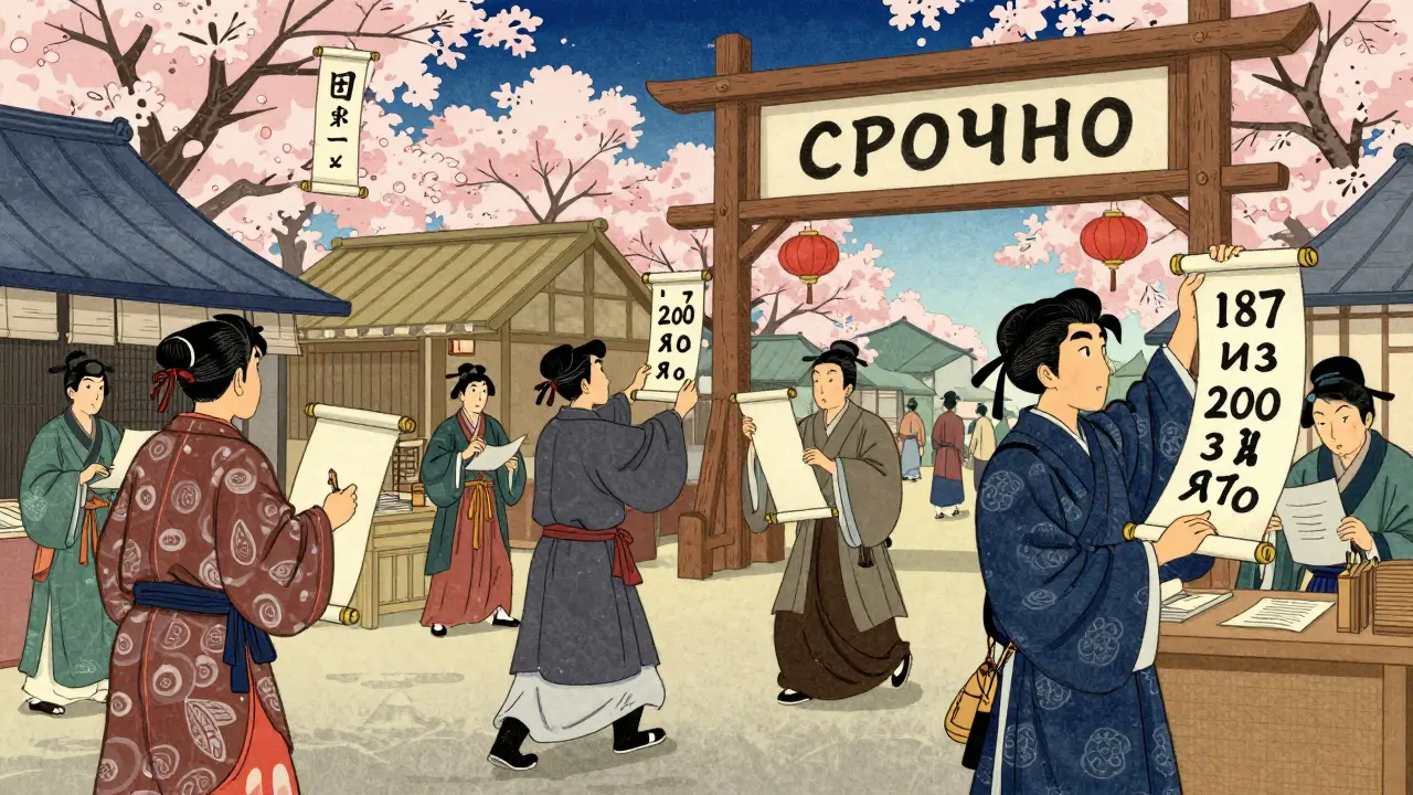 Торговцы на цифровом рынке предлагают ограниченные курсы, лимиты отображаются на деревянных табличках в японском стиле.