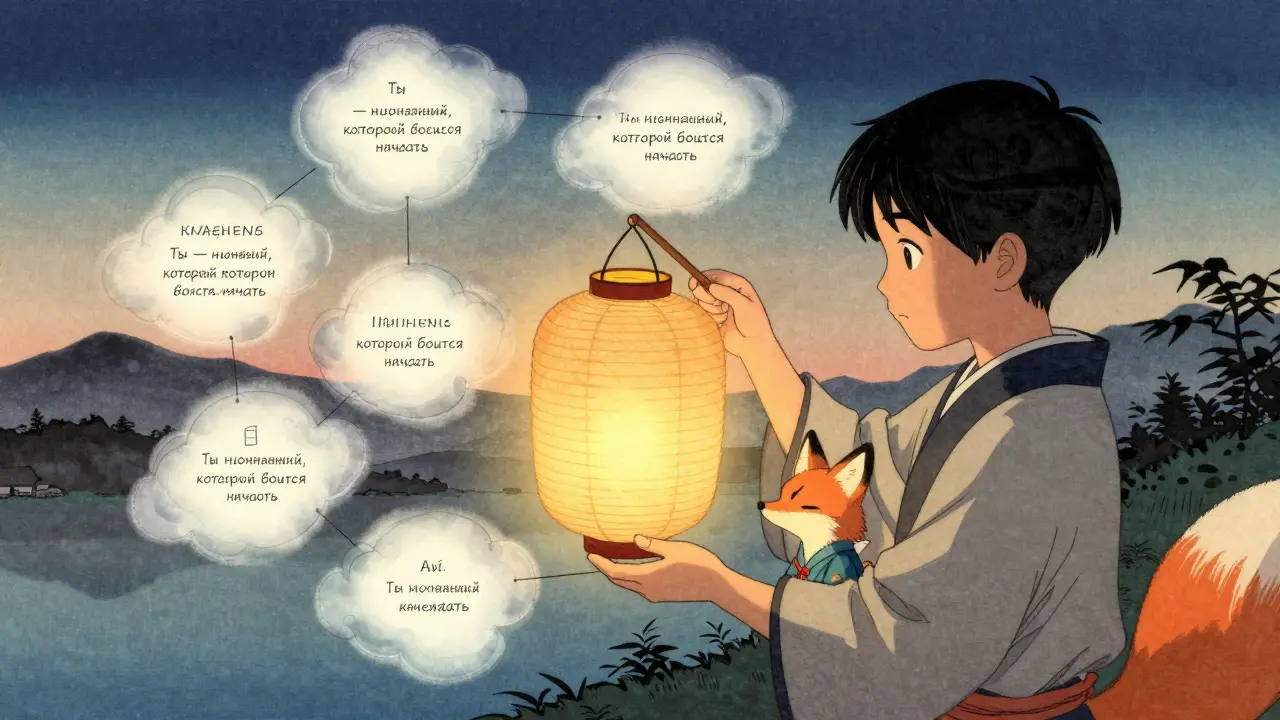 Юноша получает персонализированный результат теста с подсказкой курса.