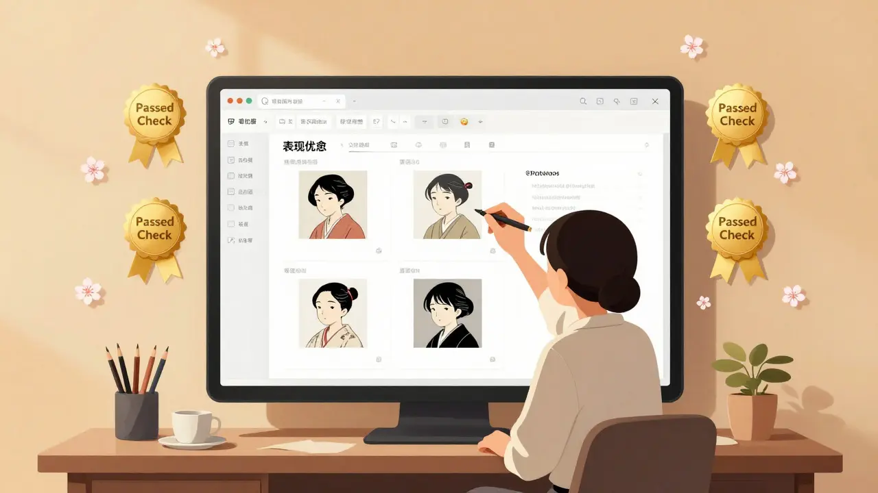 Учитель использует цифровой регламент с пошаговыми инструкциями и наградами в спокойной обстановке.