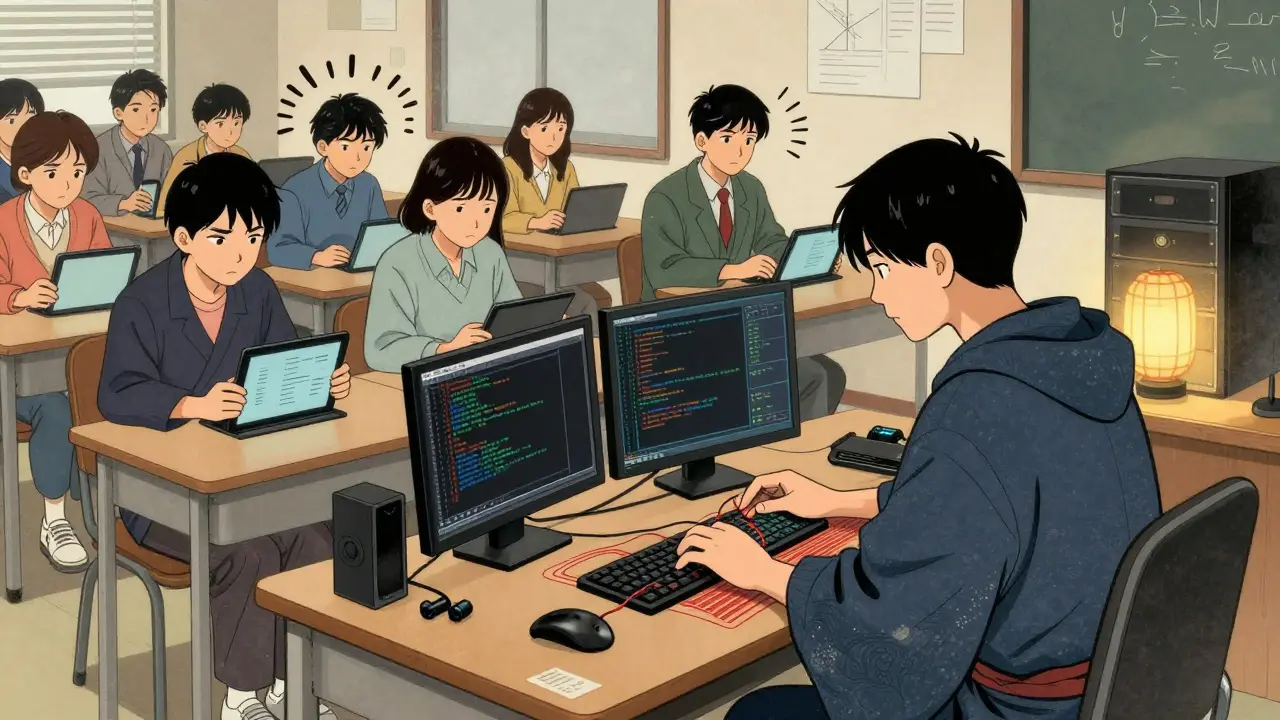 Студенты сталкиваются с проблемами на вебинаре, техник устраняет сбои за кулисами.