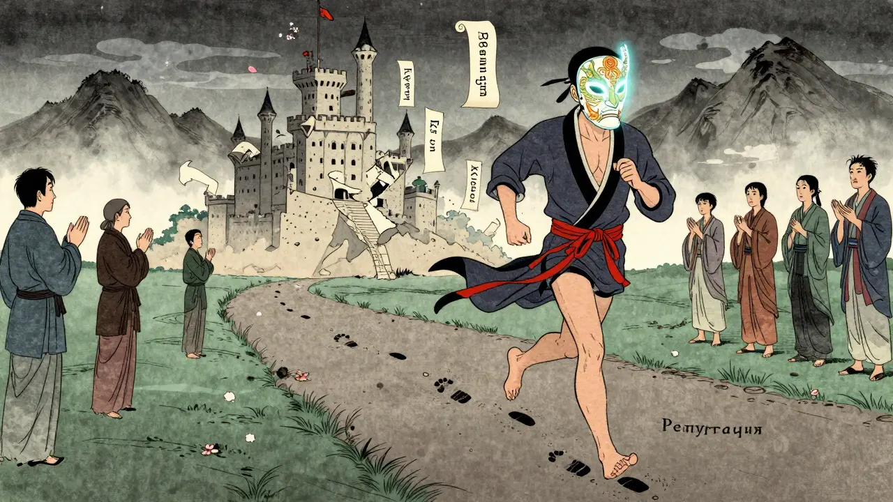 Бегун с маской бренда, но следы репутации — глубокие и настоящие