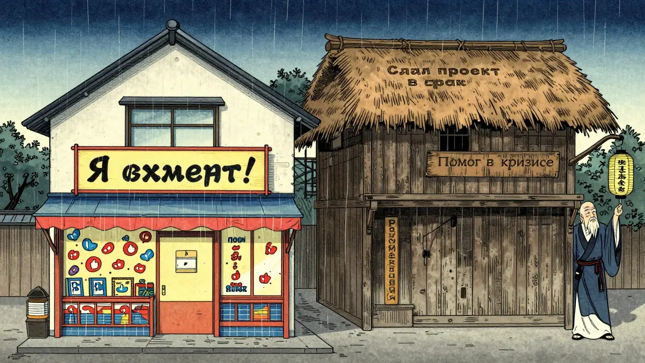 Дом с двумя фасадами: яркий спереди, прочный сзади, с советом мудреца