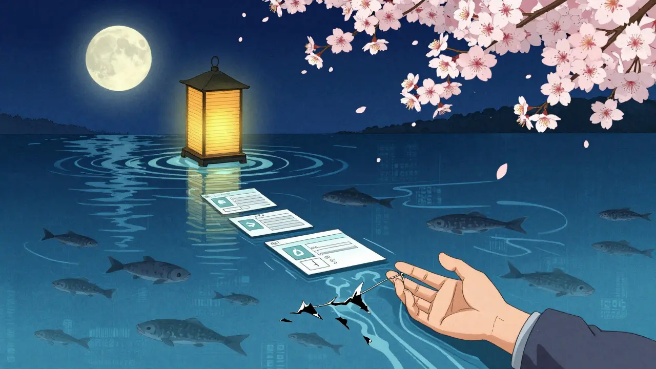 Фонарь над цифровой рекой освещает скрытые ошибки, рука исправляет разорванную нить перед запуском.