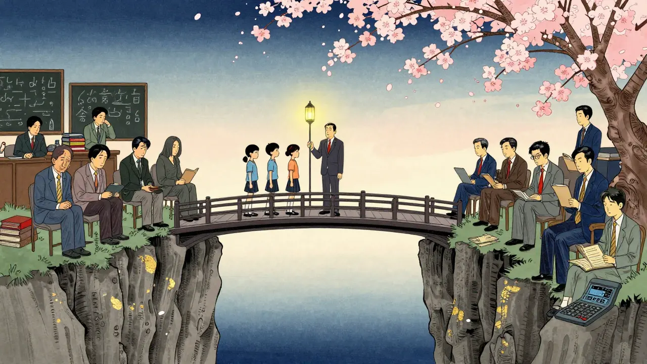 Лидер освещает путь между педагогами и бизнесменами, соединяя их через технологию.