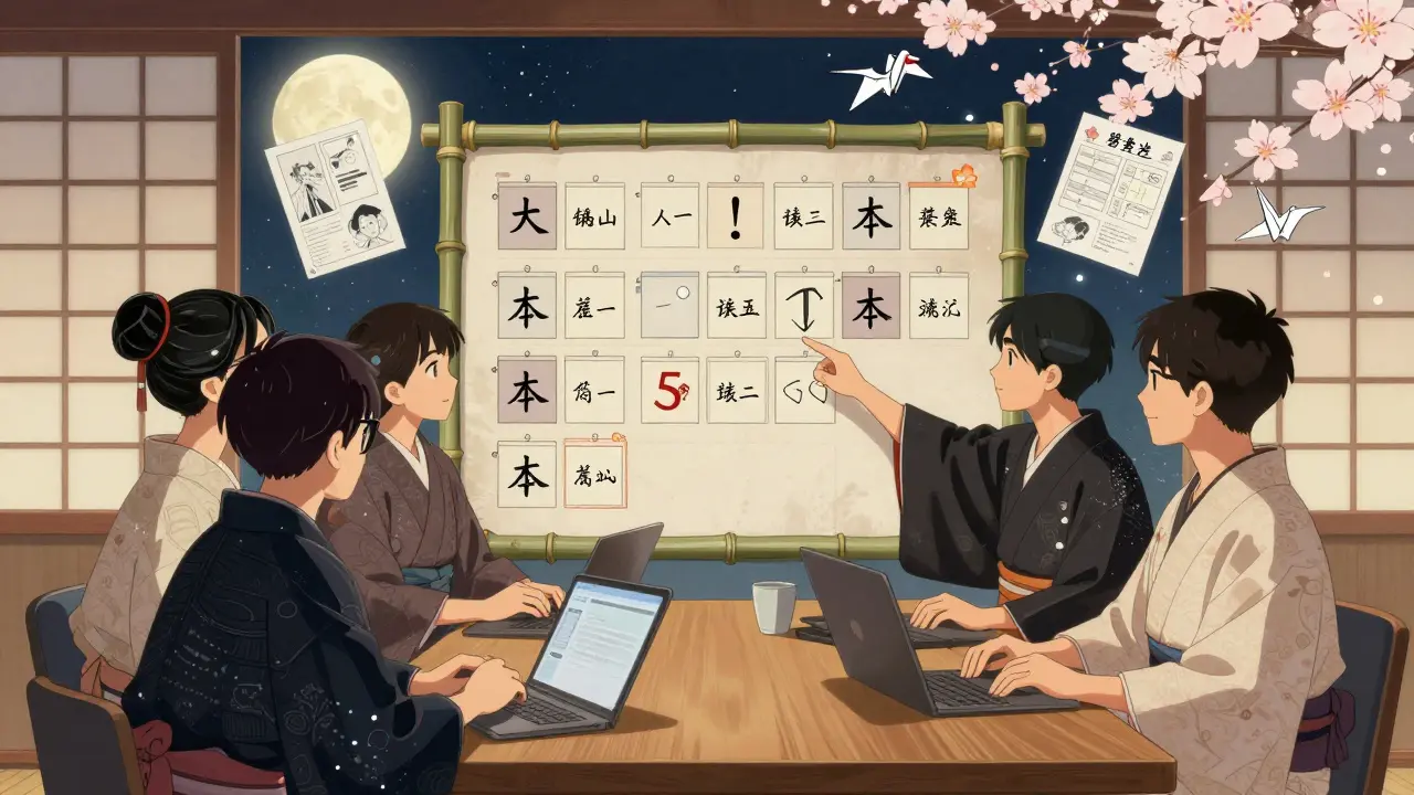 Команда работает с доской Kanban, AI-черновики летят как журавли.