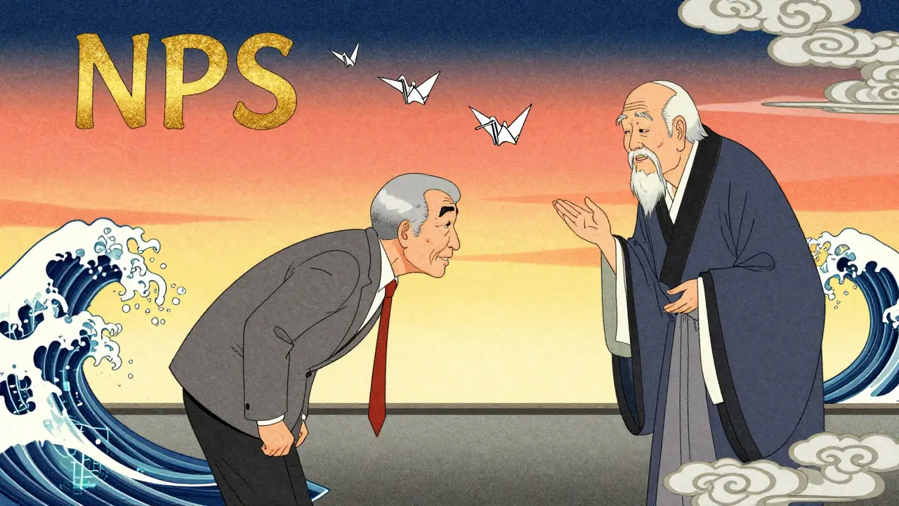 Маркетолог благодарит педагога, а над ними парят символы успеха обучения.