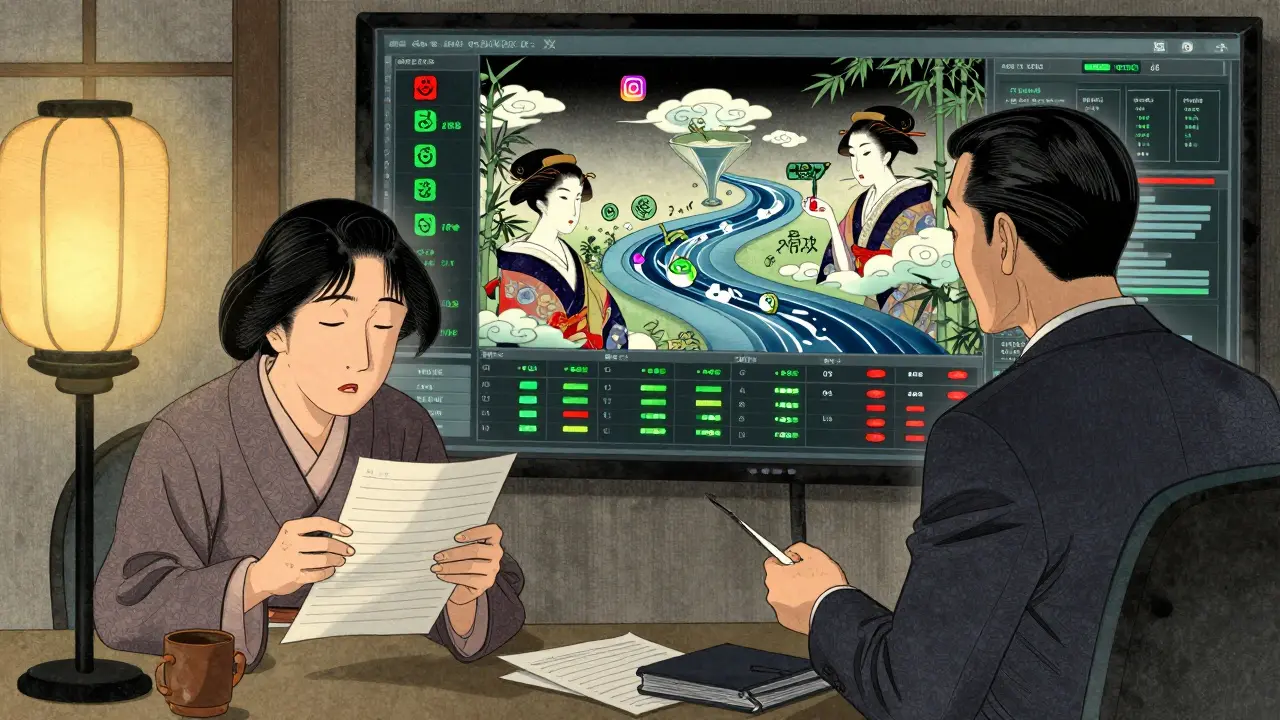 Сравнение ручного учёта и цифровой панели: слева — тусклый свет и бумага, справа — живая дашборд с течением лидов по реке.