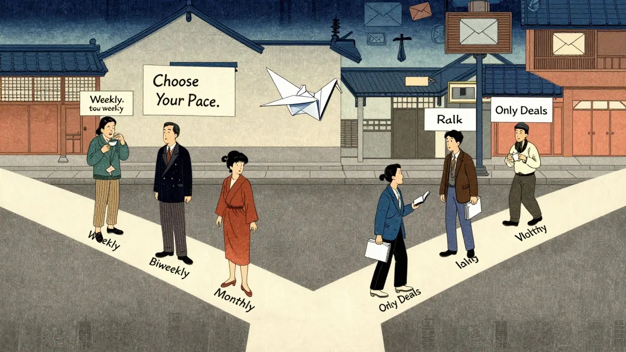 Четыре пути выбора частоты рассылки, один ведёт к счастливому читателю.