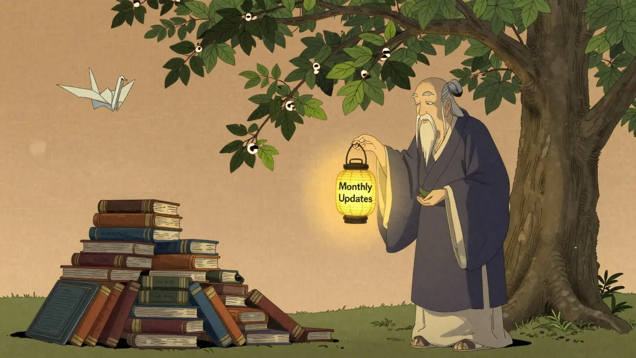 Библиотекарь заботится о растущем дереве подписчиков, а ИИ-советник — в виде журавля.