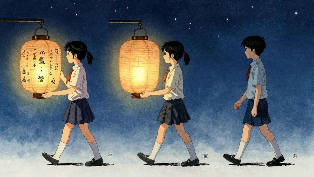 Студент проходит путь от полной поддержки к самостоятельности, как гаснущий фонарь.