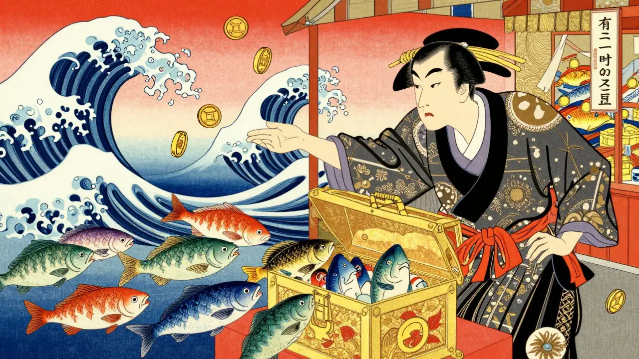 Менеджер по продажам превращает лиды в прибыль в стиле японской гравюры