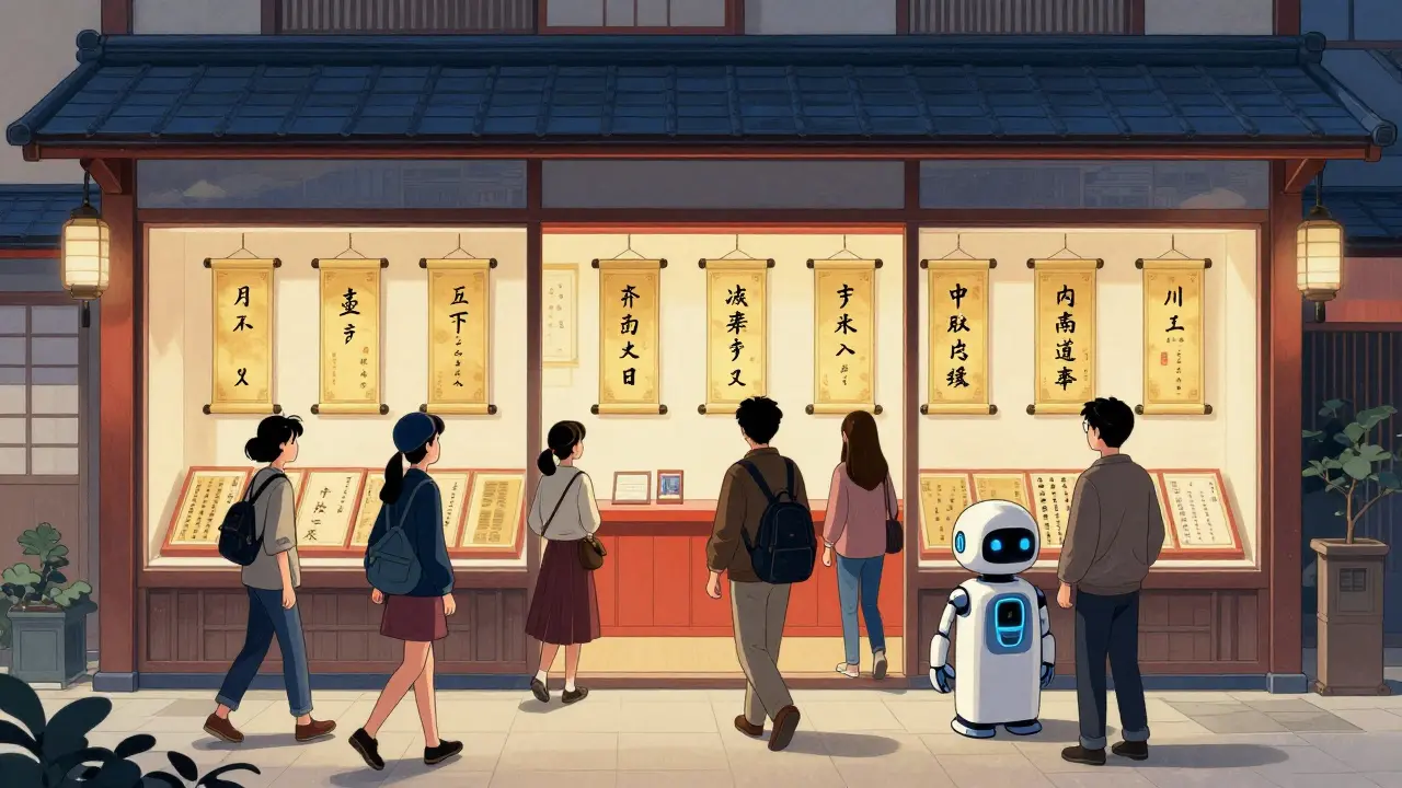 Оформленный профиль онлайн-школы в виде традиционной японской лавки