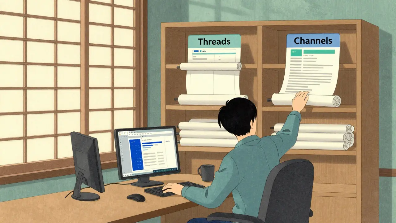 Организация рабочих потоков и каналов в стиле японской гравюры